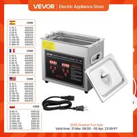 VEVOR 2L 3L 6L 10L 22L 30L Ultrasonic Cleaner Stainless Steel Portable Heated Cleaning Washing Machine Ultrasound Home Appliance