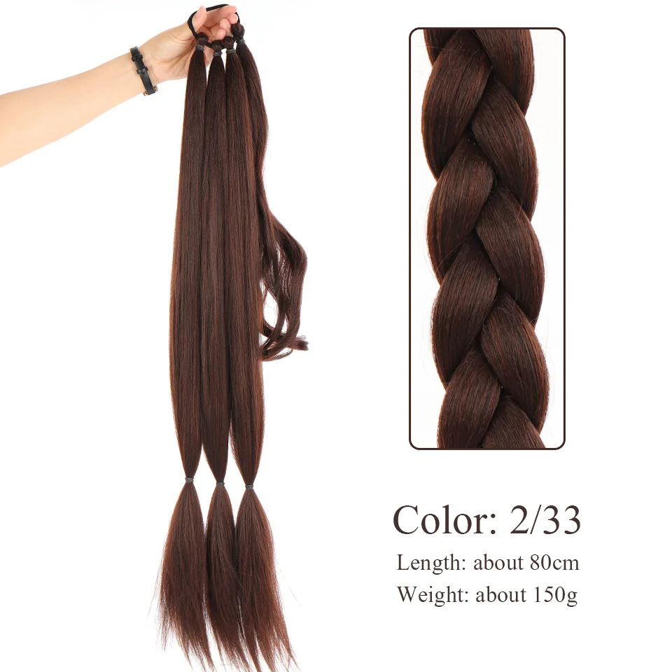 Ponytail Synthetic Long Boxing Braids 32inch Wrap Around Hair Extension Hairpiece Heat Resistant Fake Hair Pony Tail for Women