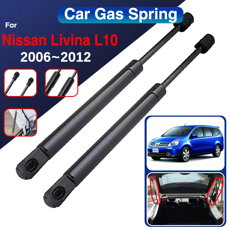 

Car Tail Gate Trunk Lift Struts for Nissan Livina L10 2006 2007 2008~2012 Tailgate Boot Gas Spring Shock Rods Holder Accessories