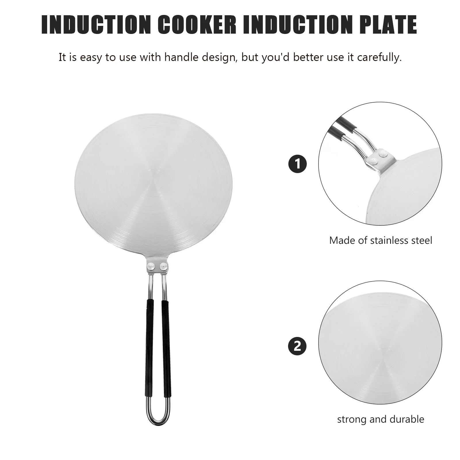 

Stainless Steel Heat Diffuser Plate For Induction Cooker Gas Stove Non-Induction Pots Adapter Kitchen Essential Cookware