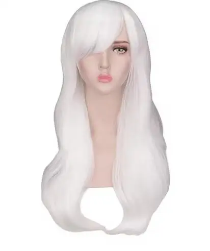 Peruca cosplay ondulada longa para mulheres, perucas de cabelo sintético, temperatura, vermelho, rosa, rosa, preto, azul, prata, cinza, marrom