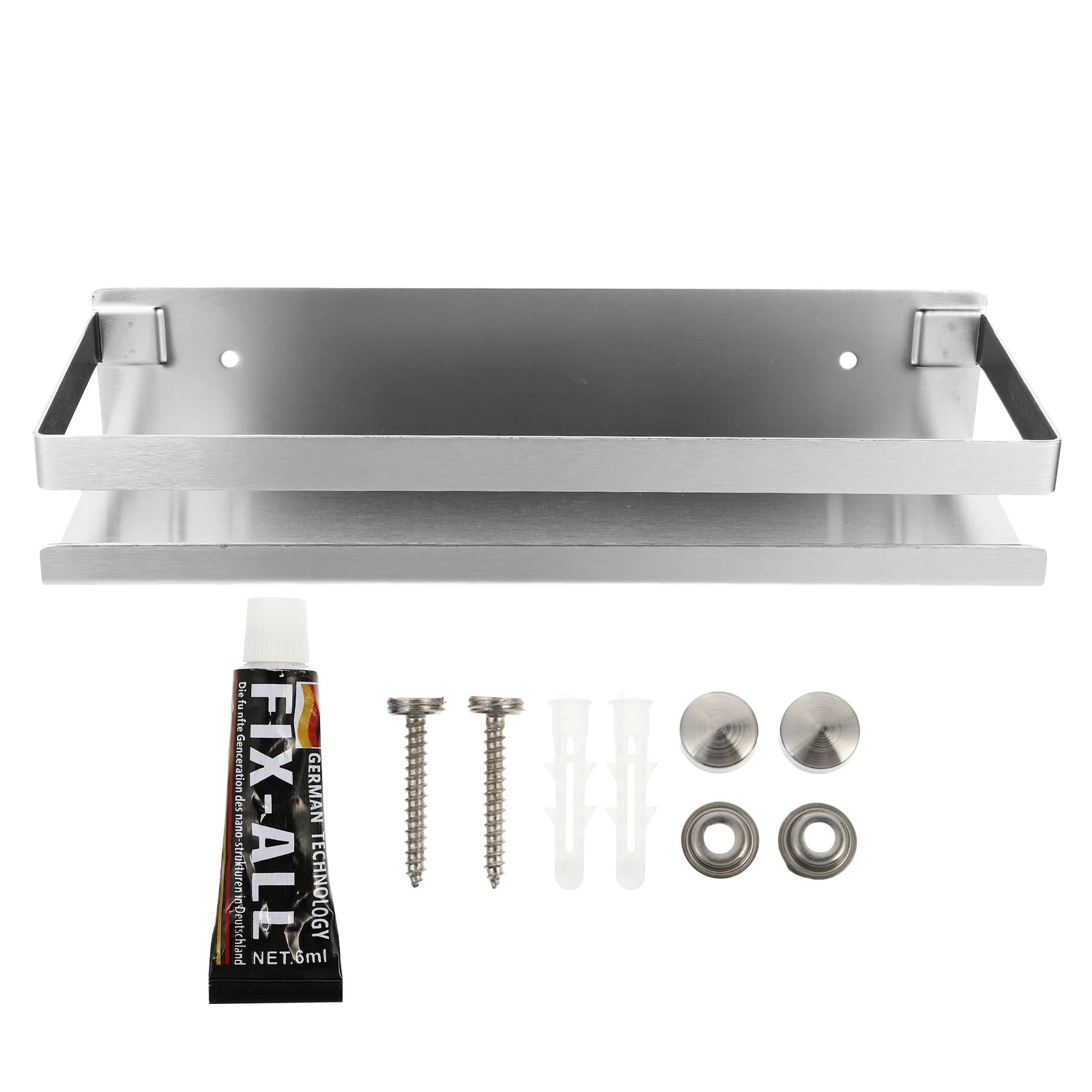 

Wall Mounted Storage Shelf Stainless Steel Bathroom Kitchen Rack Large Capacity Waterproof Compact Design Easy Install