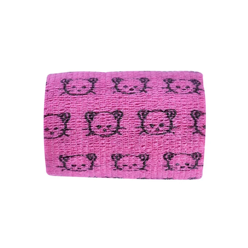 Cute Self-adhesive Elastic Bandage for Pet Dog Cat Bandage Leg Cover Protector Strap Medical Bandage Non-woven Cohesive Bandage