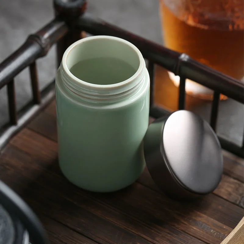 Mini Ceramic Jar for Tea, Compact and Environmentally Friendly