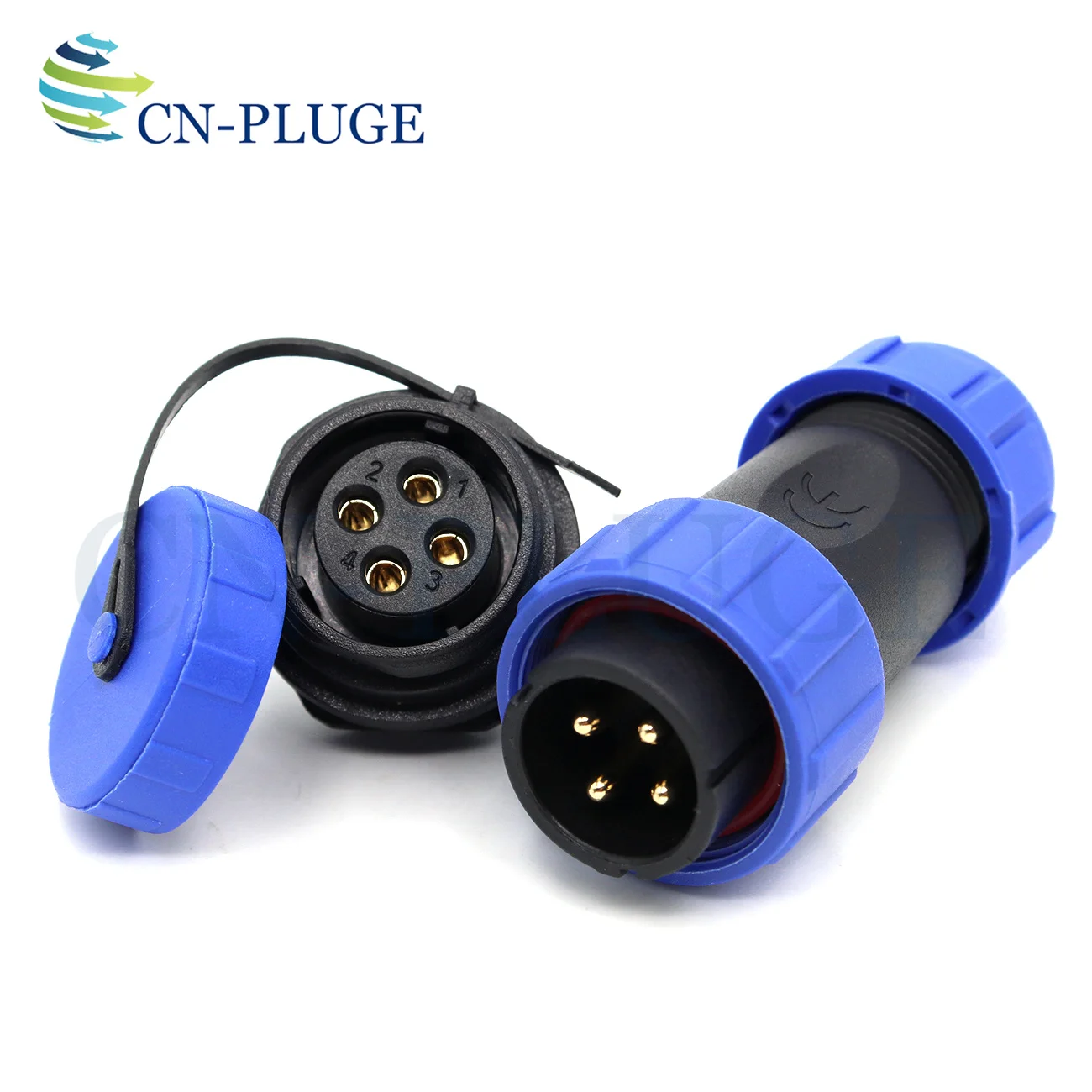 SP21 Waterproof IP68 Outdoor Industrial Connector 2 3 4 5 6 7 8 9 10 12 Pin 21mm Nut Panel Mount Male Plug Female Socket