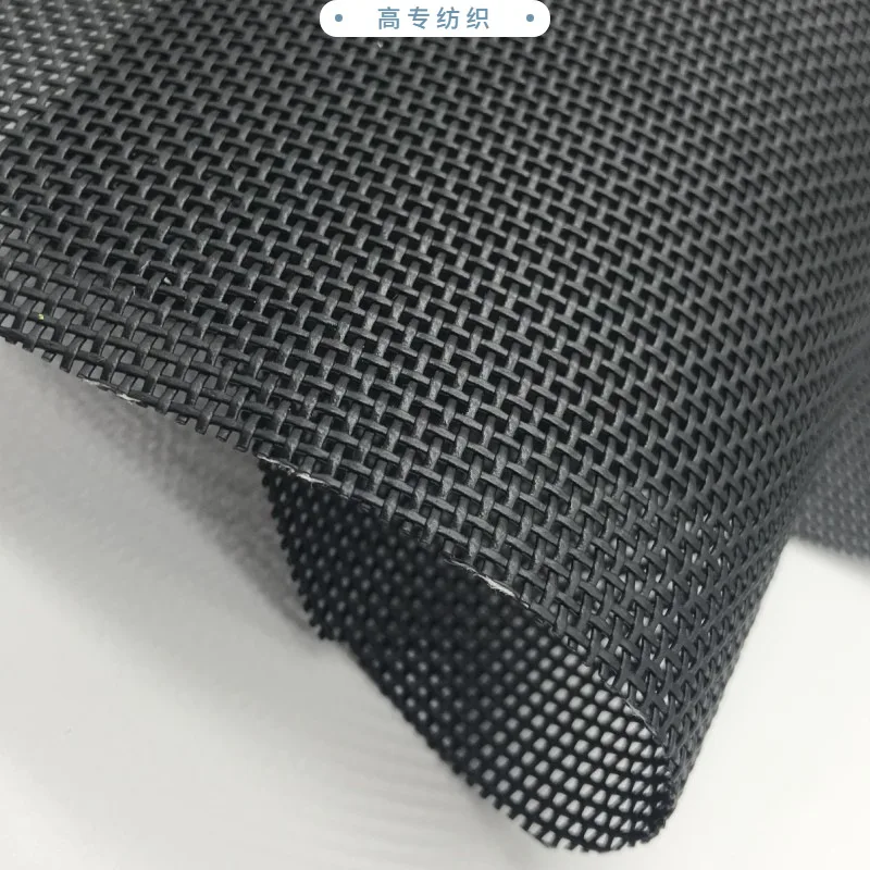 High Quality Teslin Mesh Fabric Diy Office Chair Recliner Beach Lounge Chair Placemat PVC Outdoor Waterproof Mesh Fabric Black