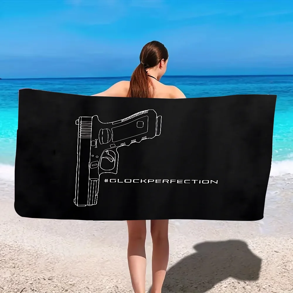 Tactical Glock Shooting Towel Quick Drying Pure Cotton Polyester Thick Bath Towel, Sports Travel, Swimming And Surfing Towels