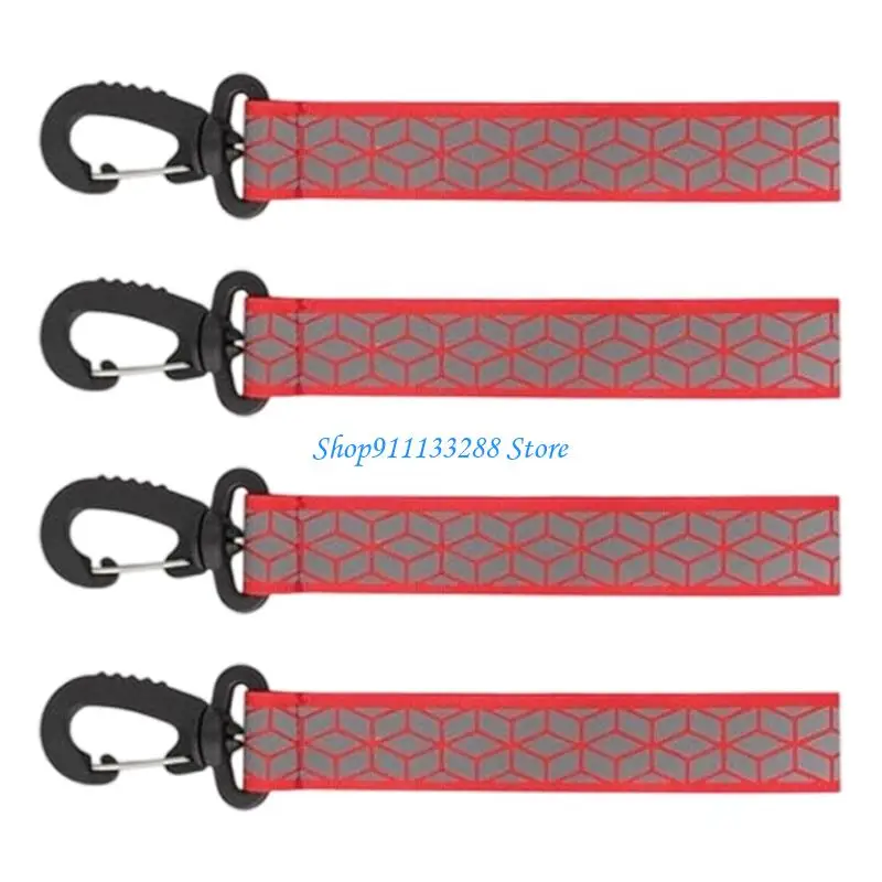 Sangle sécurité réfléchissante légère, pendentif avec boucles à dégagement rapide pour sacs à accessoires sport 4