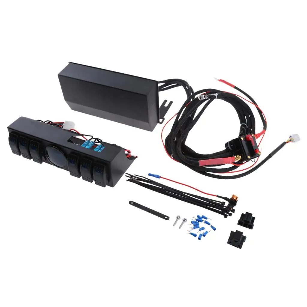 6-Wippschalter mit Voltmeter-Panel-Kit für JKU 2009–2017