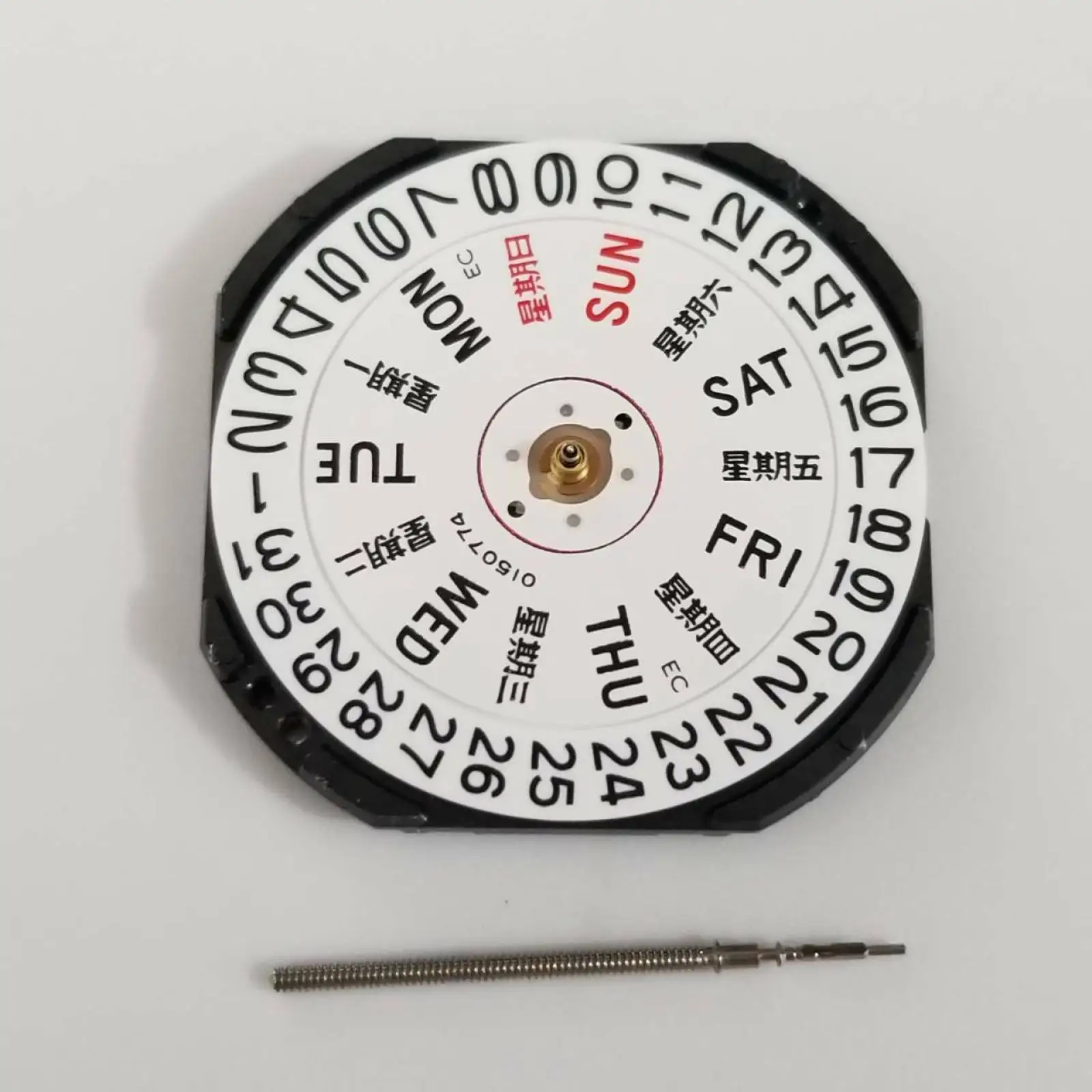 VX43E Quartz Watch Movement W/Stem 26.6mm 3 Hands Date Day For Seiko 7N43A V343 V348 V743 Y143 Watch Movement Replacement