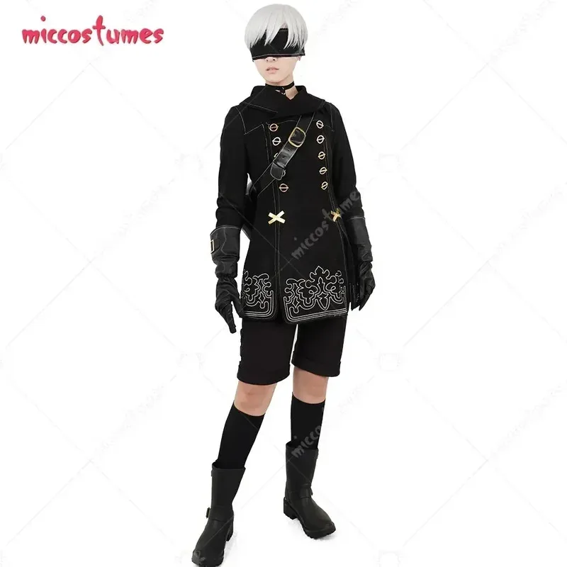 CyMiccostumes Unisex No.9 Type S 9S Cosplay Costume with Bag Gloves Eyepatch for Men Halloween Cosplay Costume view 3