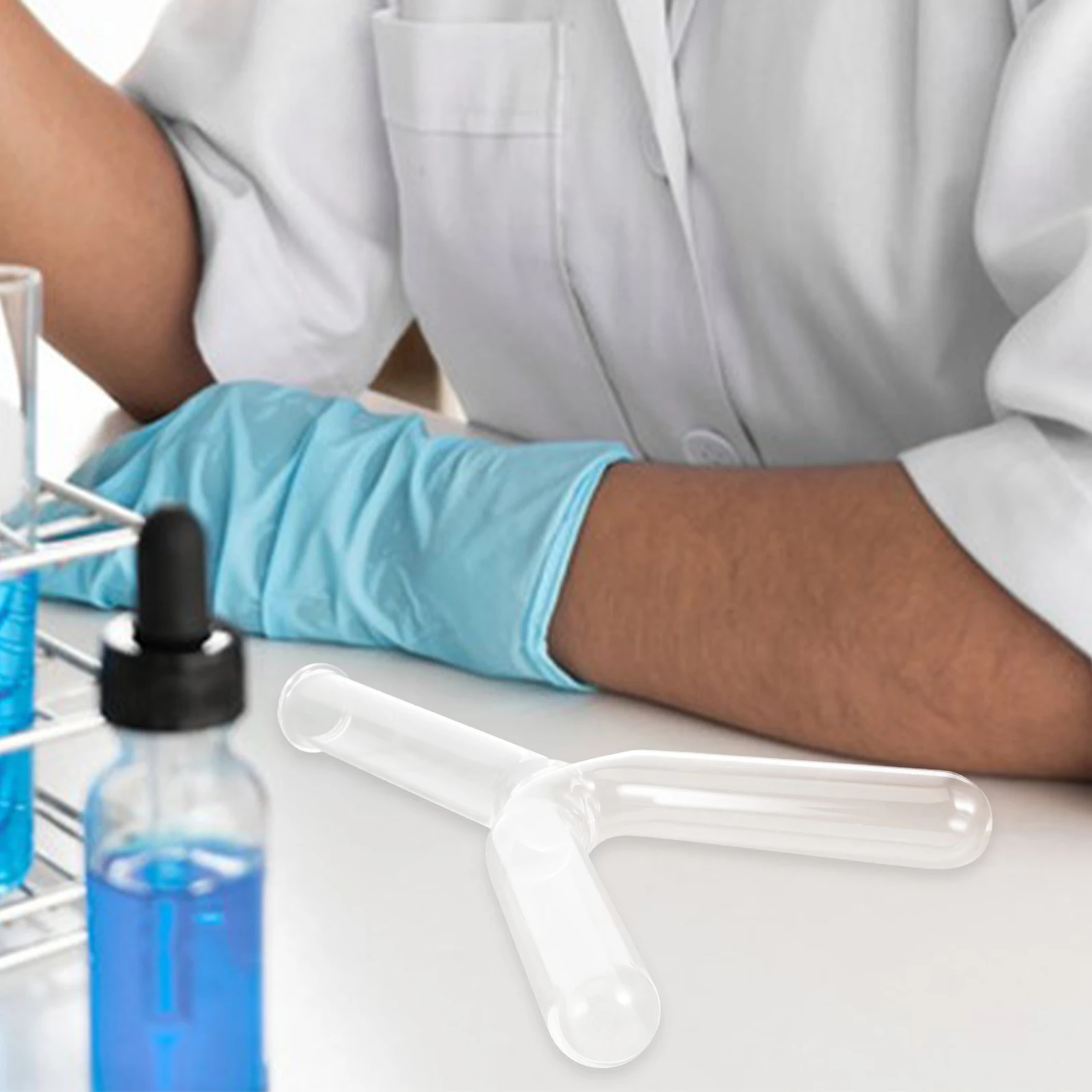 

Glass Y-Shape Connection Tube Essential Laboratory Glassware for Gas Experiments Efficient Glass Connecting Adapter Chemistry