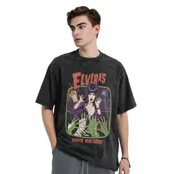 Elviras Mistress Of The Dark Movie T Shirt Horror Comedy T-Shirts Short Sleeve Tops Beach Cotton Round Neck Oversized Top Tees