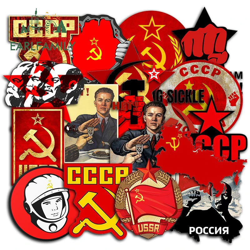 EARLFAMILY 13cm for USSR Union Stalin Soviet Retro Car Sticker Laptop Motorcycle Waterproof Decal Vinyl Car Accessories Creative