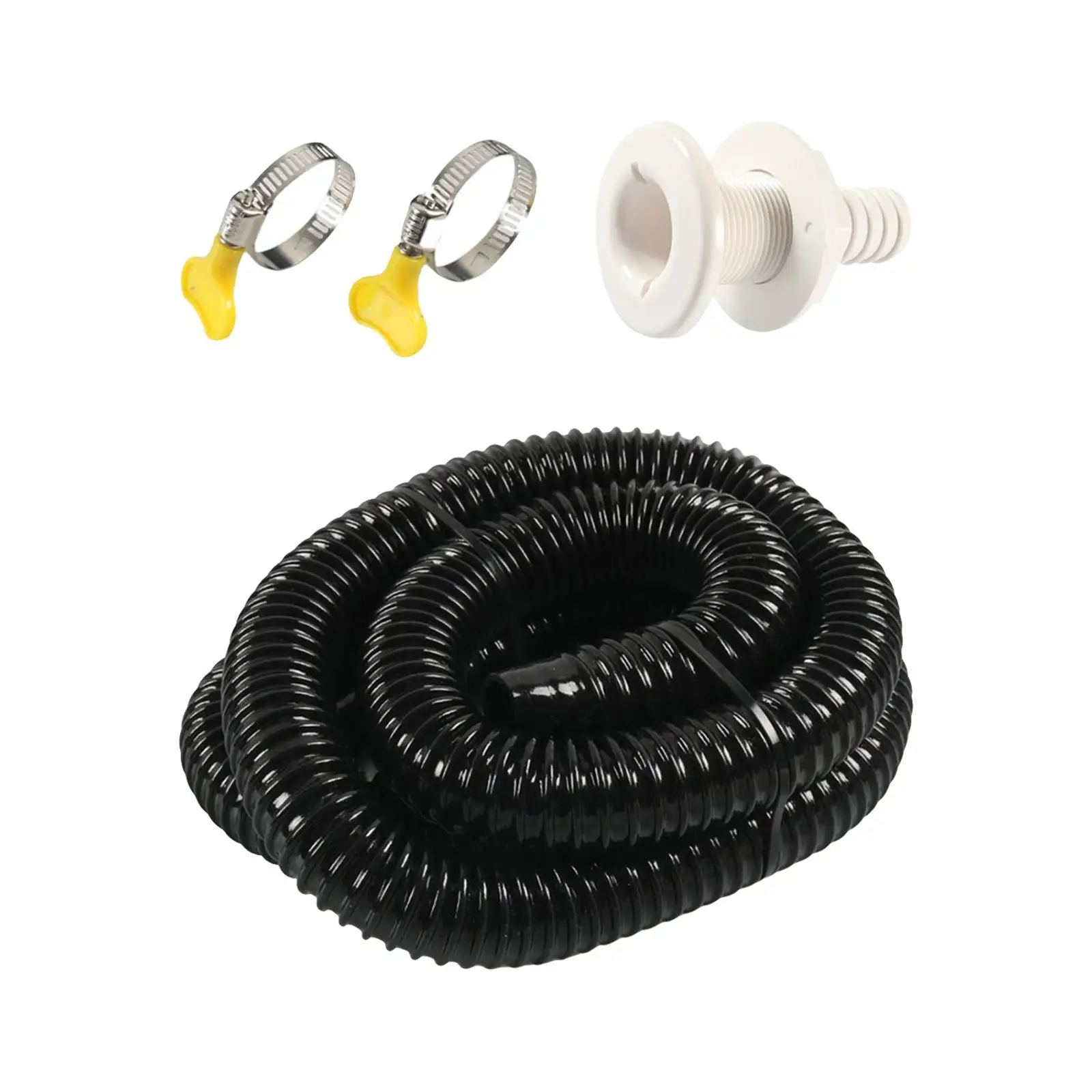 Black Bilge Pump Hose 1-1/8-inch Dia Plumbing Kit Marine 6 Feet Hose Durable