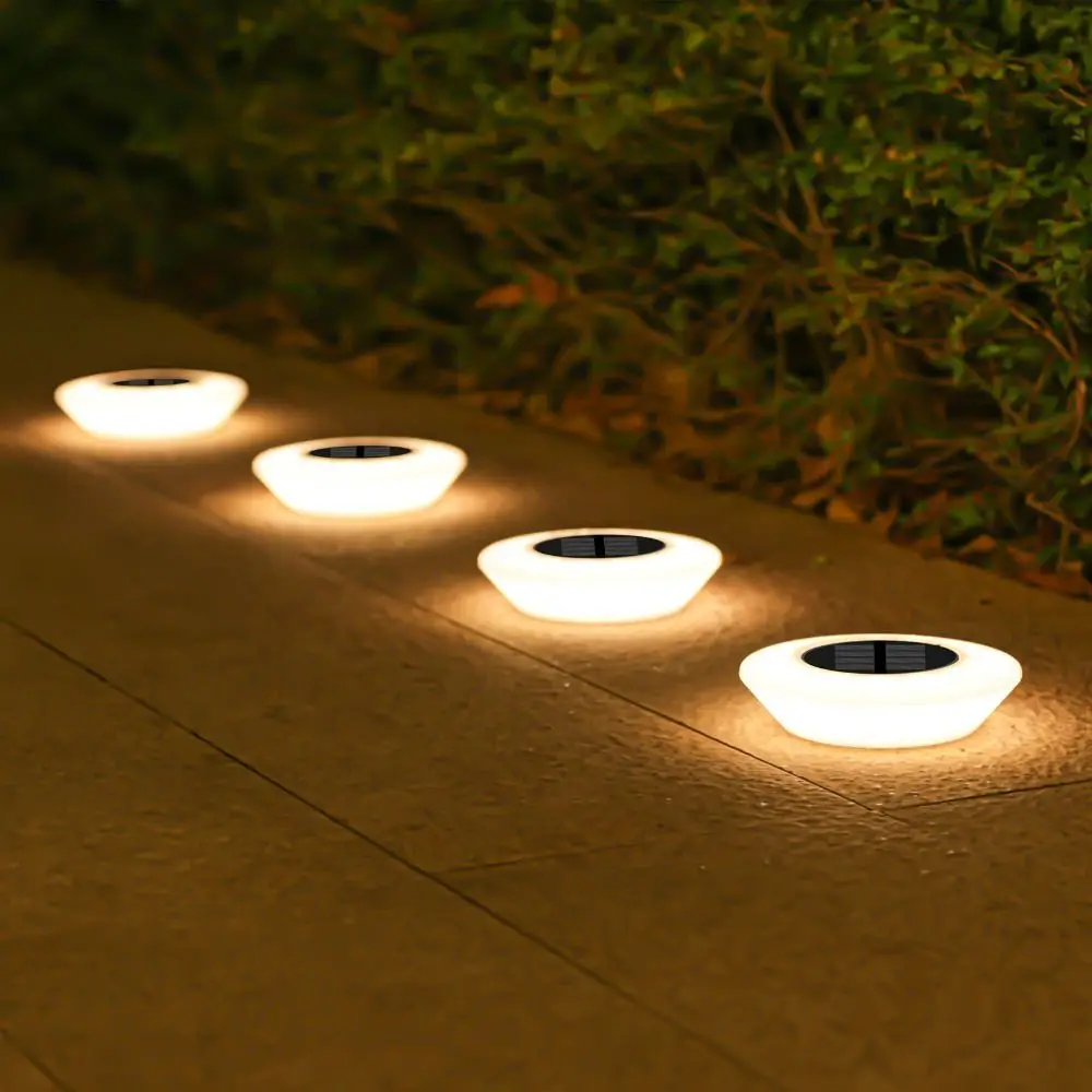 

Solar Powered Solar Disk Lights Waterproof Circular Solar Underground Light LED Warm /White Light Buried Spotlight Pathway