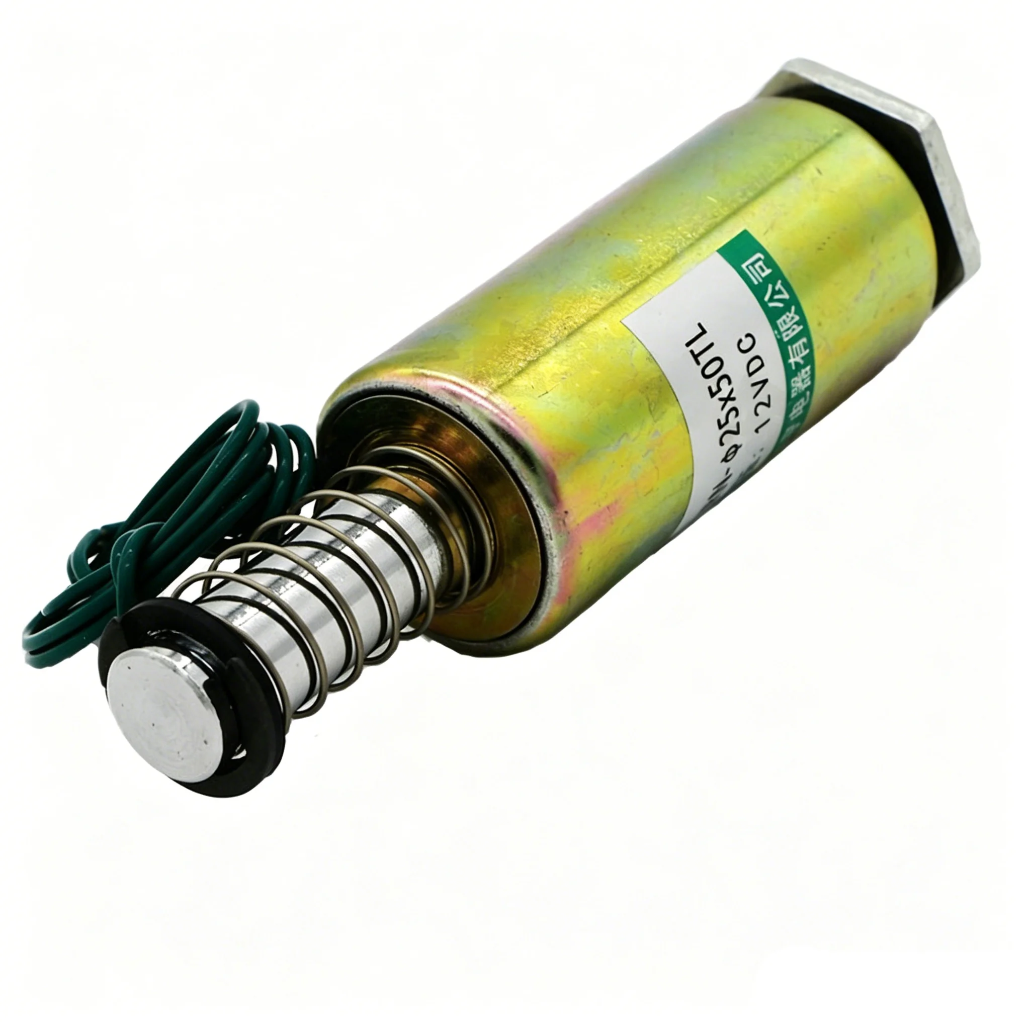 DC 12V 24V Cylindrical Solenoid Tube Pushable Self-Resetting Electromagnet XRN-25X50TL Stroke 10mm Power 19W Suction 200g
