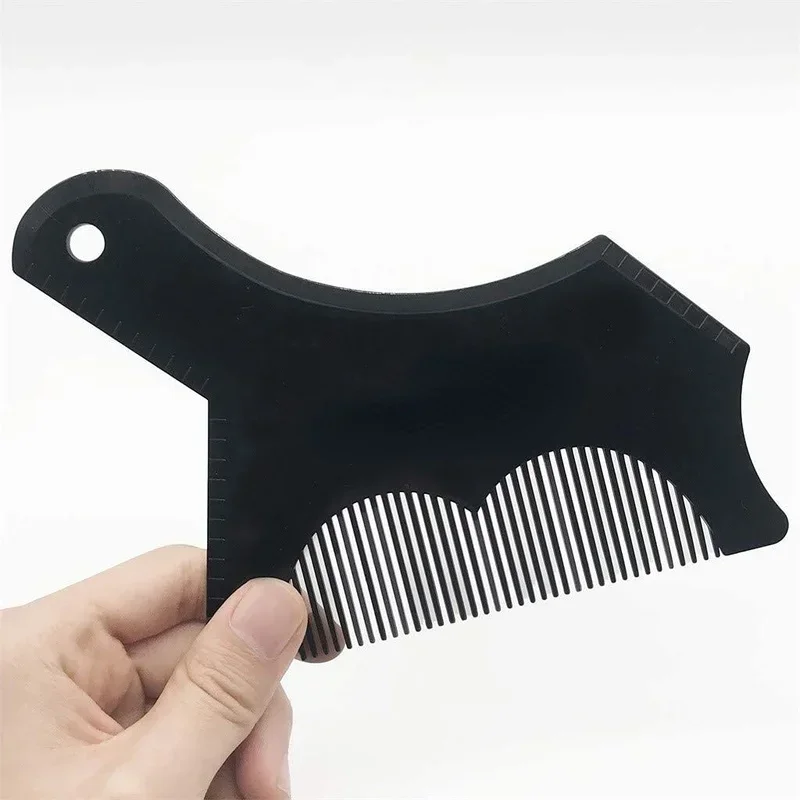 Novo design inovador modelador de barba ou estêncil com pente de tamanho completo para ferramenta de alinhamento, guia de modelo modelador para barbear