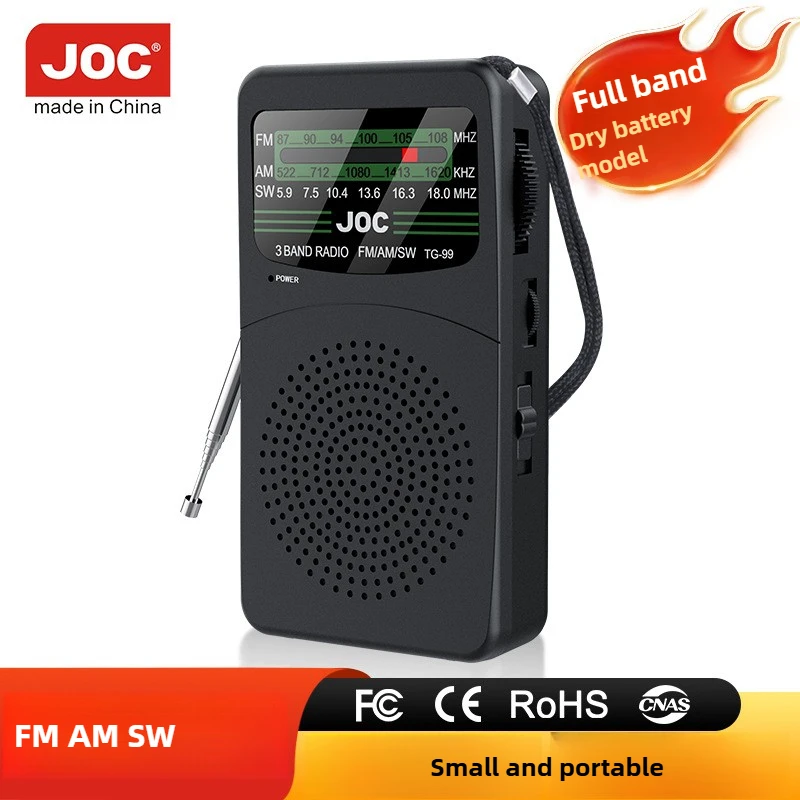 Mini Radio Portátil FM/AM/SW Radio Multibanda Radio Full-band All-canal Pequeña