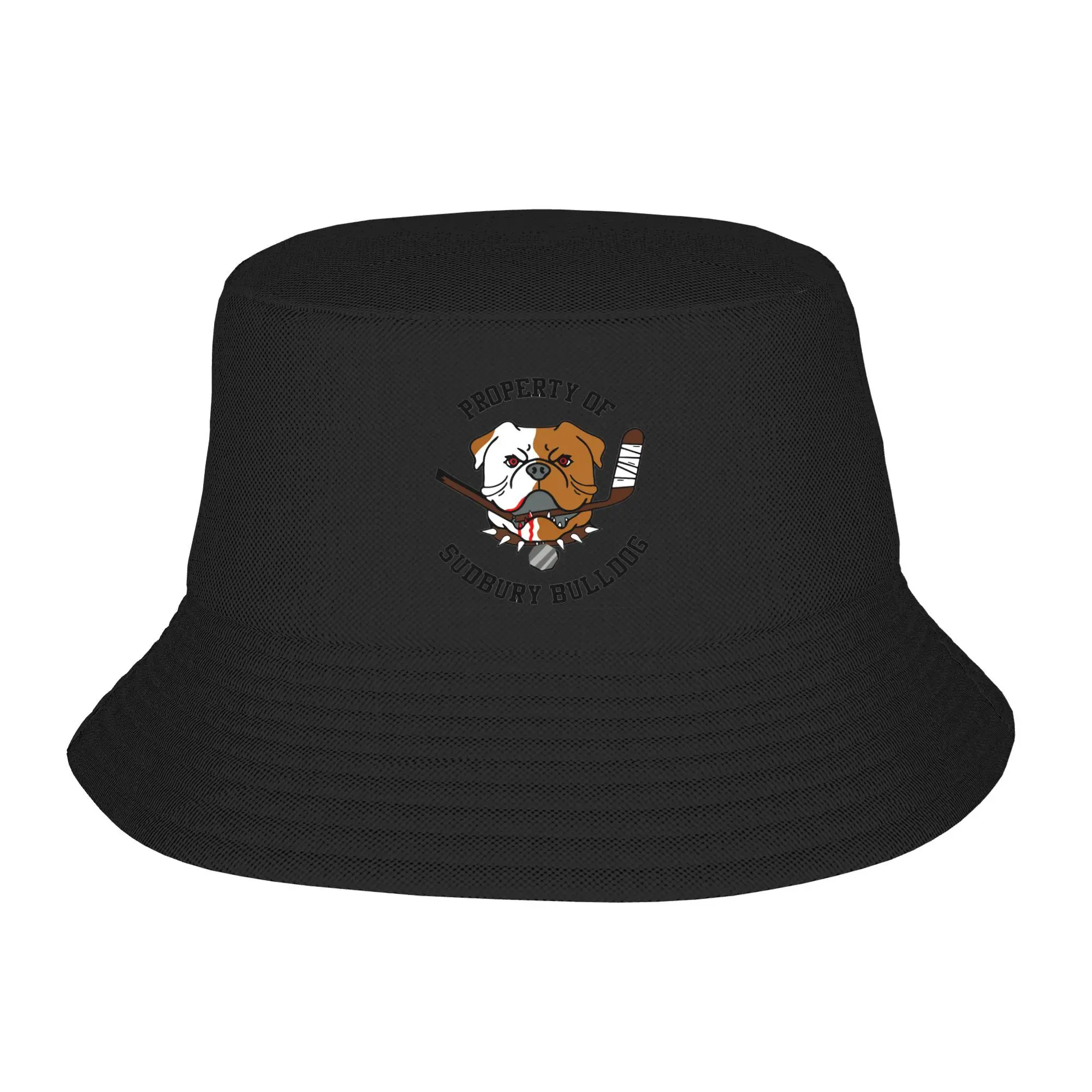 

Property of Sudbury Bulldog Letterkenny Bucket Hat Panama Bob Hats Outdoor Reversible For Summer Beach Fishing Fisherman Caps