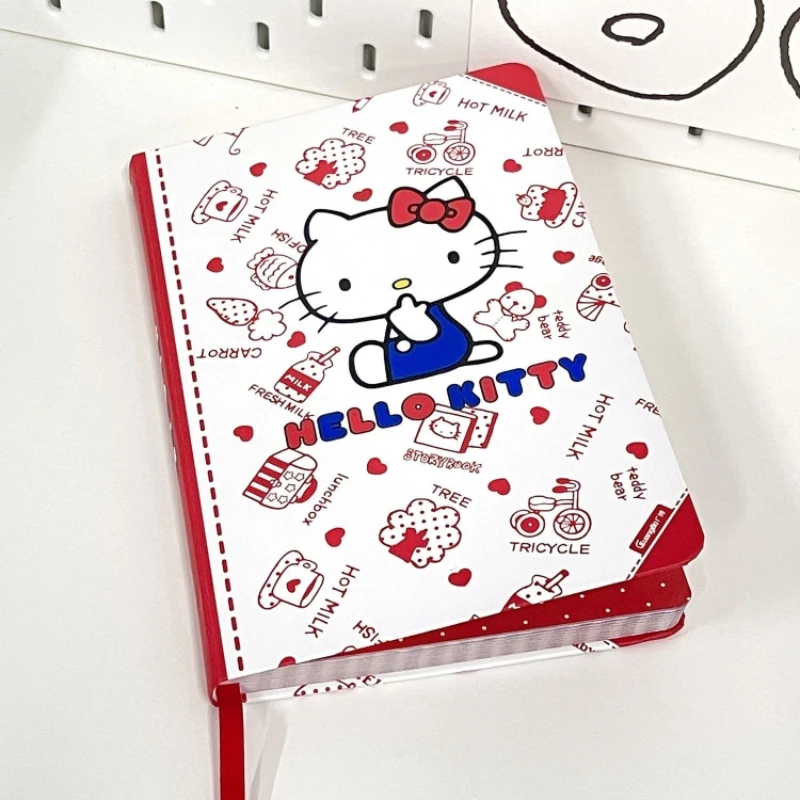 Sanrio Hello Kitty Notebook Japanese Student Cute Girly Heart Hard Shell Coloring Page Learning School Stationery Notepad