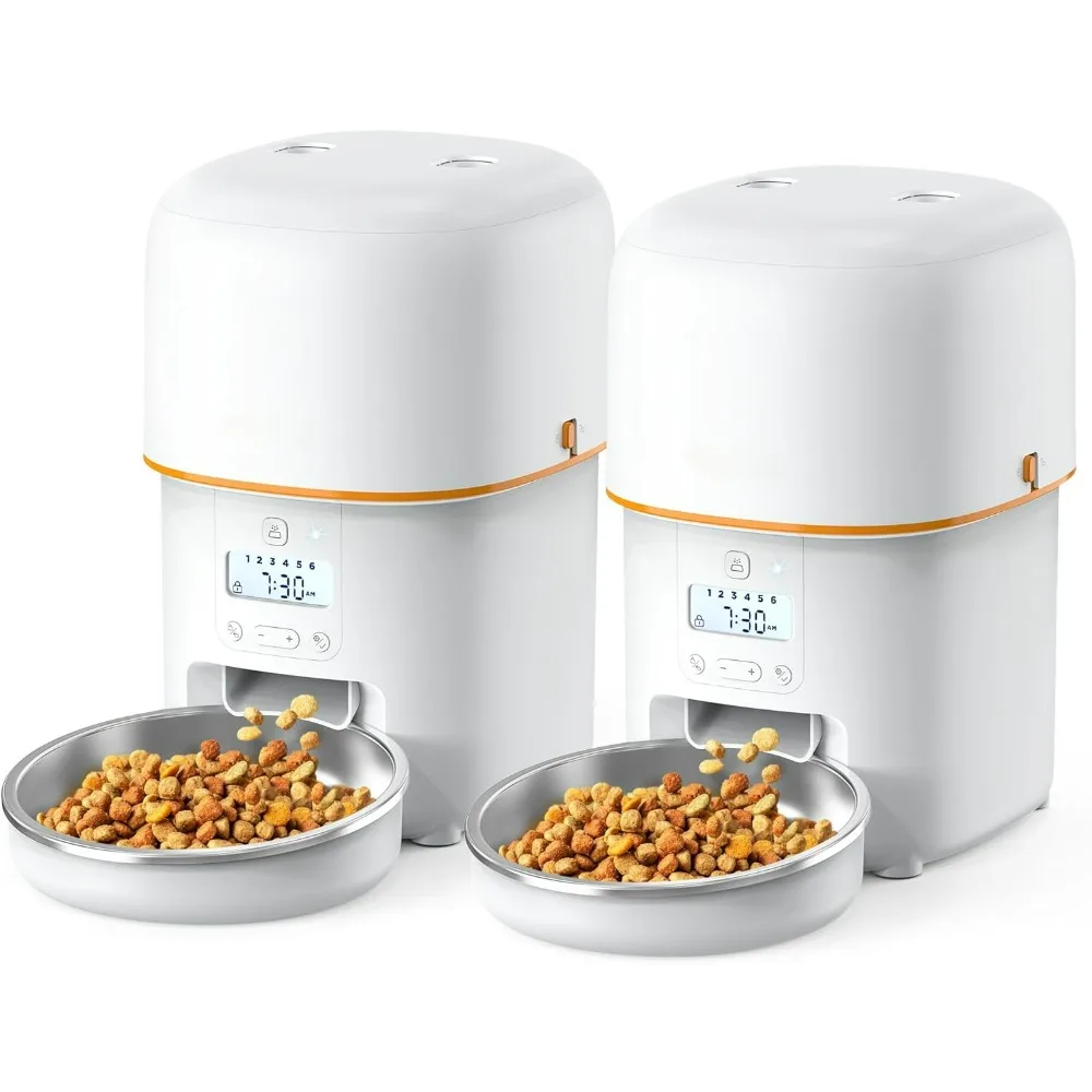 

Automatic Cat Feeders - 2 Packs 2L/4L Cat Food Dispenser Easy To Use, Timed Automatic Pet Feeder