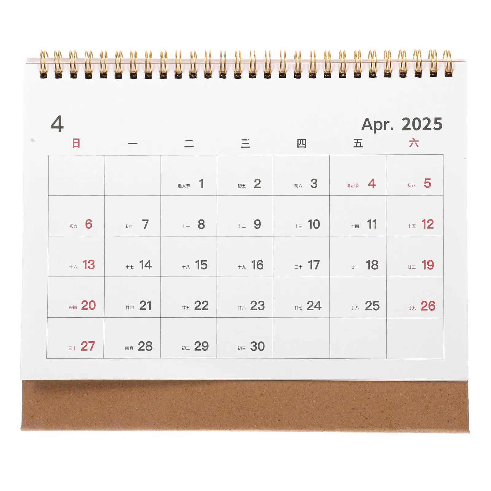 

2025 Desk Calendar Flip for Standing Check Table Paper Small Weekly Planner