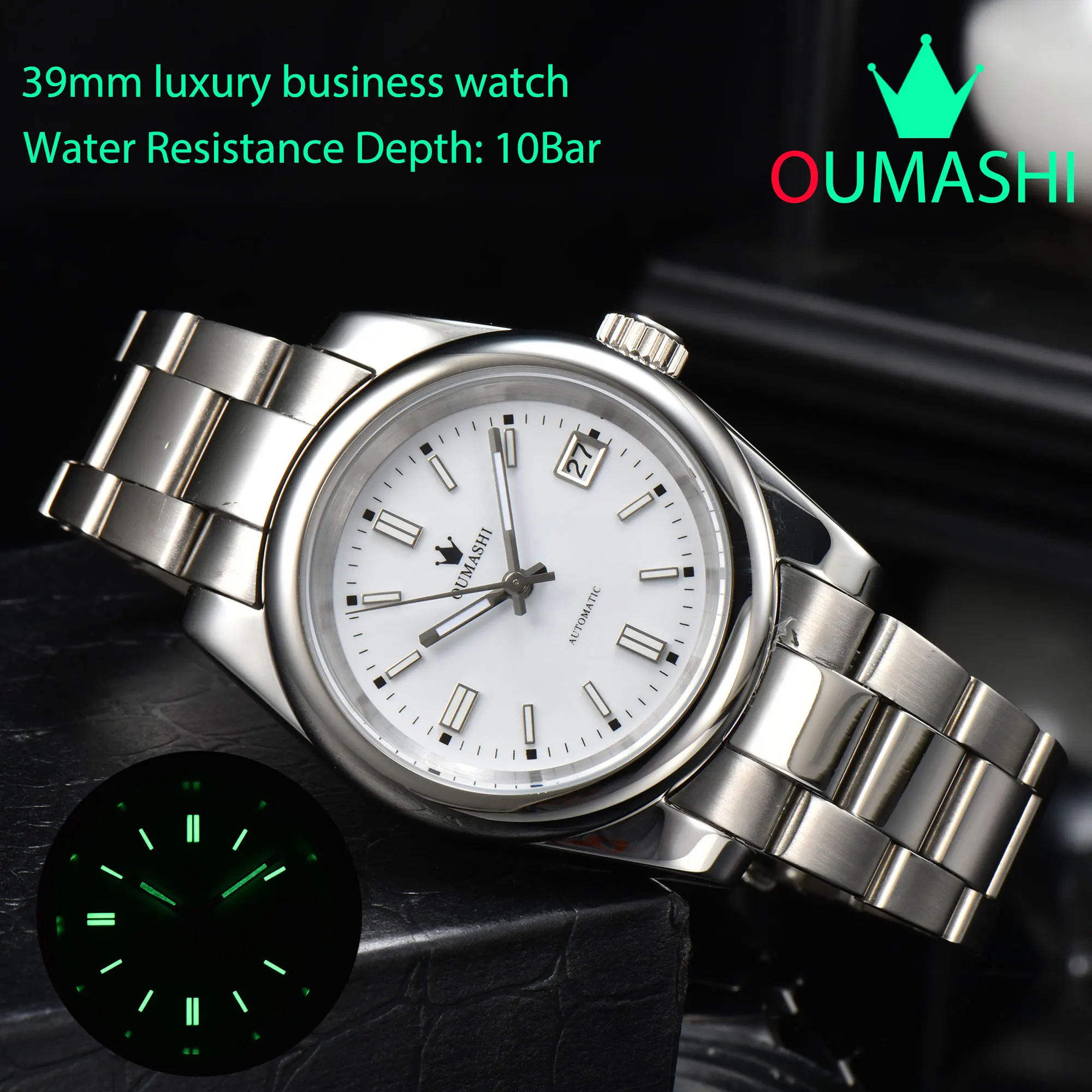 NH watch 35A  39mm/36mm Men\'s Mechanical  NH Watch35 Automatic Watch Sapphire Stainless Steel 10Bar Waterproof Casual Fashion