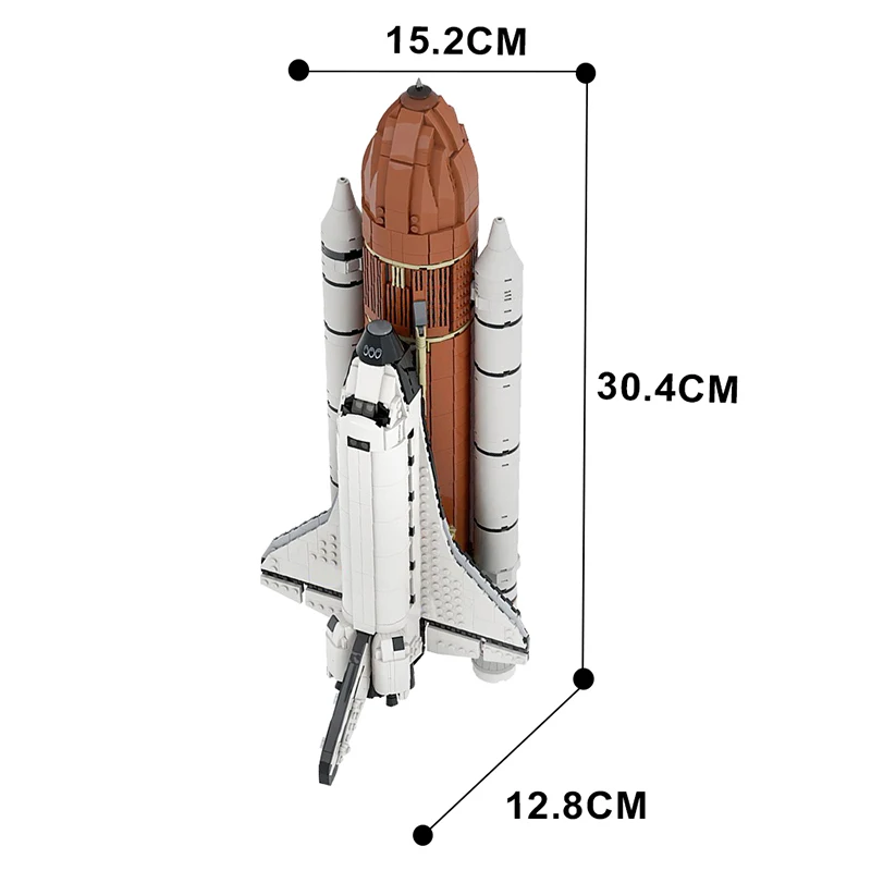 Gobricks Space Shuttle (1:110 Scale) Rocket Aircraft Building Blocks Set Rocket-Propelled Plane Vehilce Bricks Toys For Kid Gift