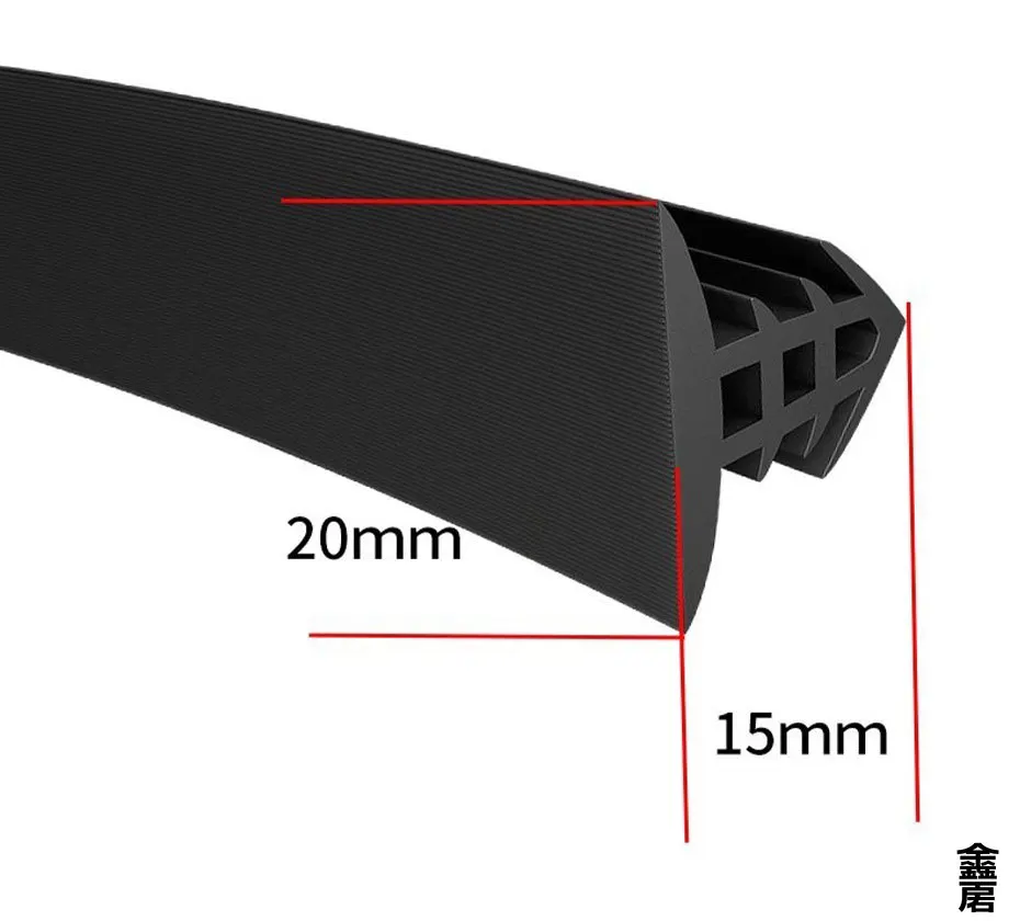 1.6m Auto Dashboard Sealing Strip Universal Car Sticker Rubber Seals Noise Insulation for Weatherstrip Car Accessories