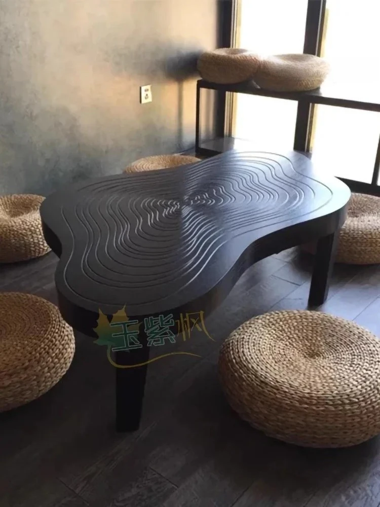 N  Italian Minimalist Irregular Oak Tea Table Creative Coffee Table Coffee Table Designer Nordic Shaped