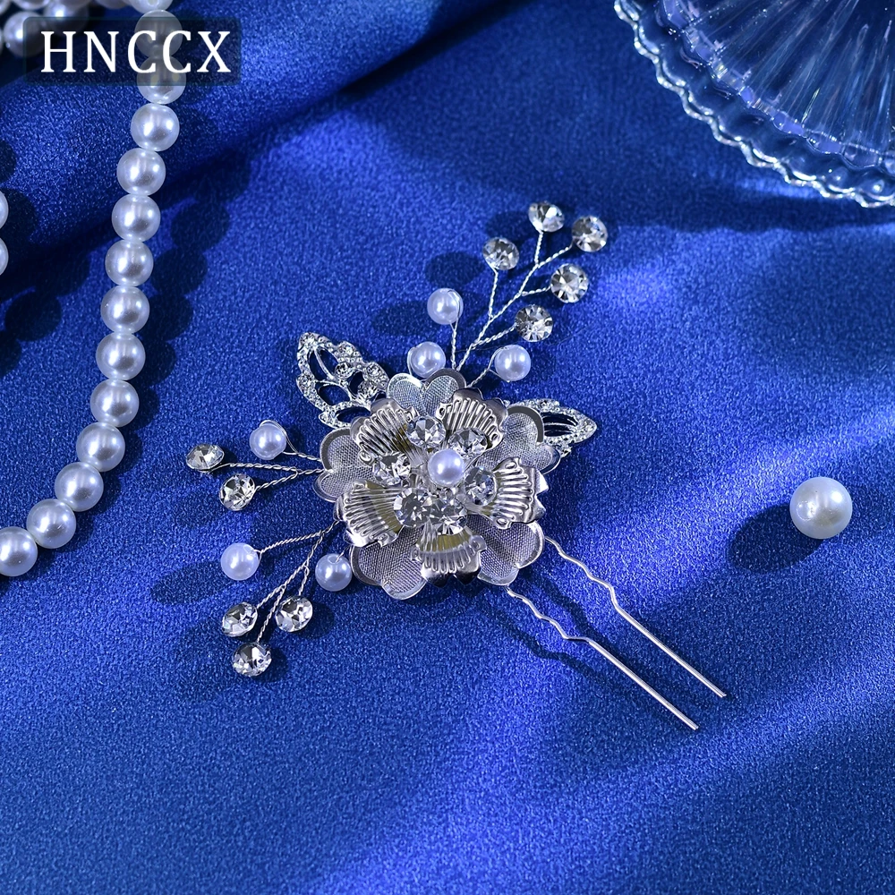 

YouLaPan Women U-shaped Clips Metal Barrette Hairpins Rhinestone Pearl Bridal Hair Forks Wedding Hairstyle Design Tools HP505