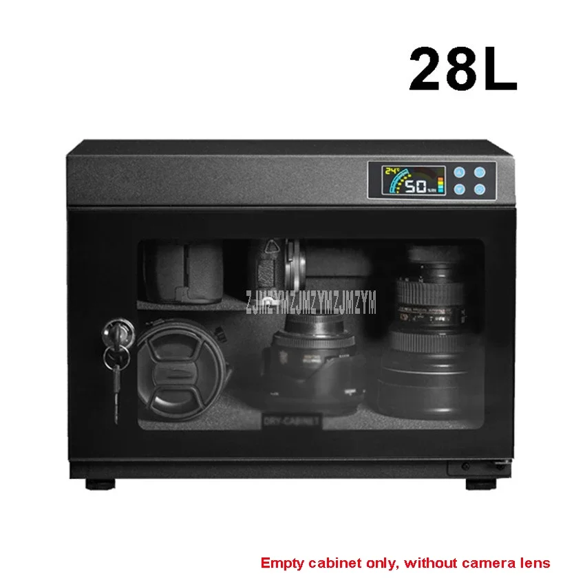 28L Full Automatic Electronic Dry Cabinet Box SLR Camera Lens Dehumidify Drying Moistureproof Cabinet Touch LED Display Screen