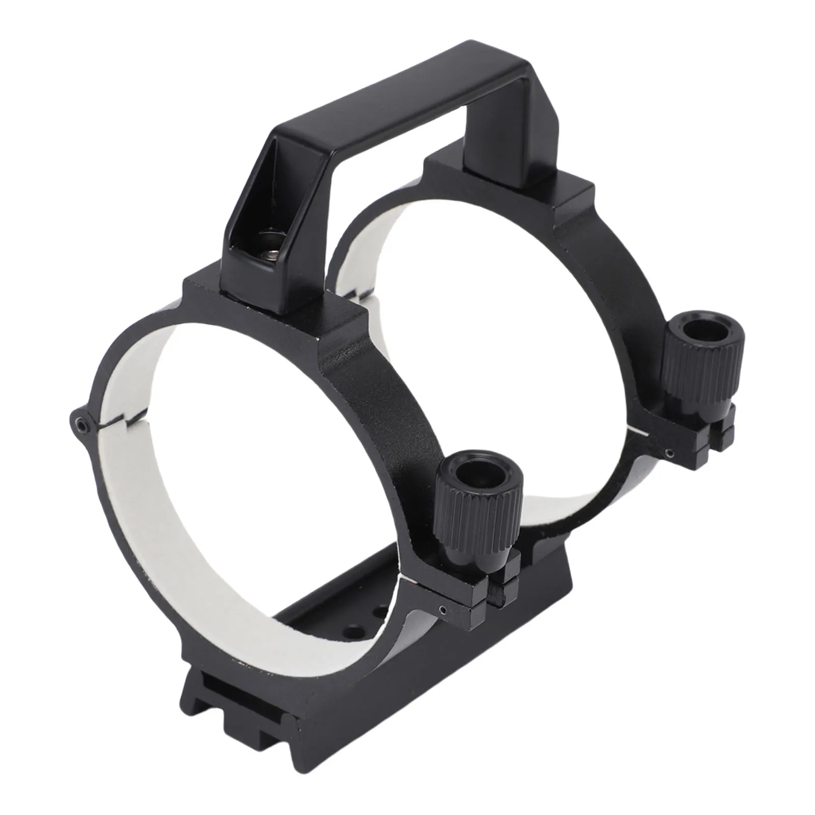 Telescope Tube Ring Aluminum Alloy Optical Tube Clamp with Padding Strips for 80mm to 90mm Astronomical Telescope