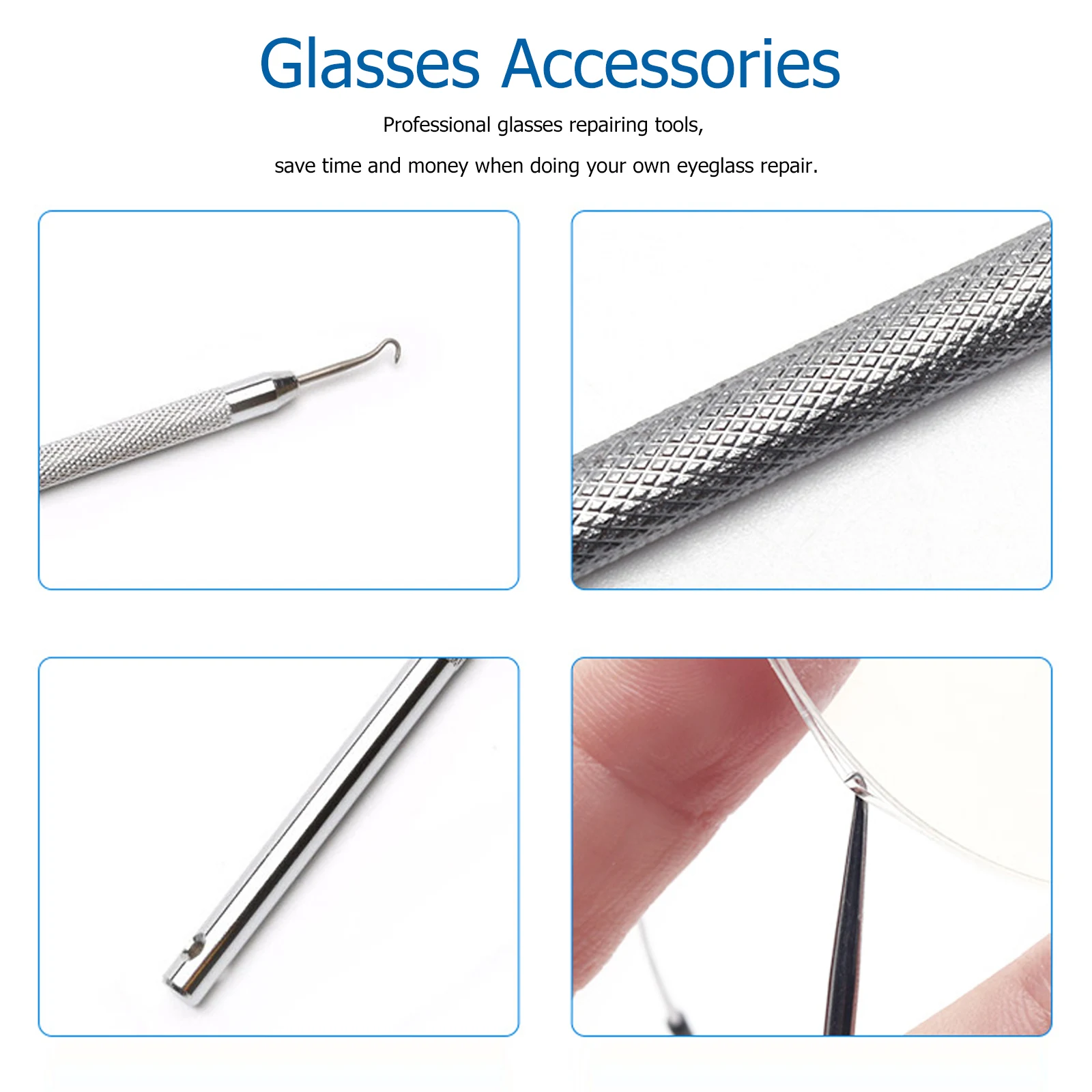 

Glasses Repair Hook Eyeglass Thread Hook Sunglass Kit Optical Glasses Maintenance Device Parts Professional Accessories