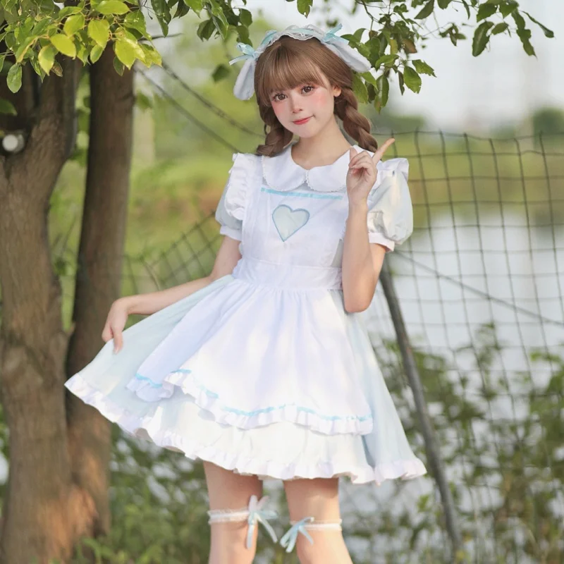 2023 New Hollow Love Rabbit Maid Outfit Cinnamon Lolita Cosplay Anime Character Performance Costume Girl