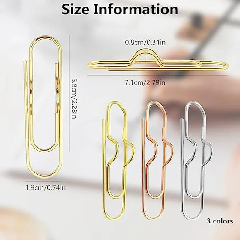 10Pcs Metal Pen Holder Clip Paper Clips Bookmarks Photo Memo Ticket Clip For Notebooks Paper Clips Office Stationery Tool