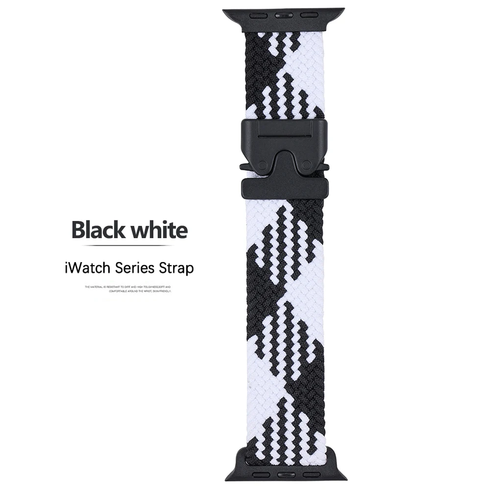 Nylonarmband für Apple Watch, 46 mm, 45 mm, 44 mm, 49 mm, 42 mm, 41 mm, Fallschirmarmband, iWatch Series Ultra 4, 3, 2/12, 11, 10, 9, 8, SE, Armband. – Detail 16