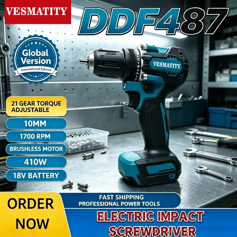For Makita 18/20V Battery Pin DDF487 Rechargeable BL Cordless Driver Drill Impact Screwdriver PowerTool For Home DIY Auto Repair