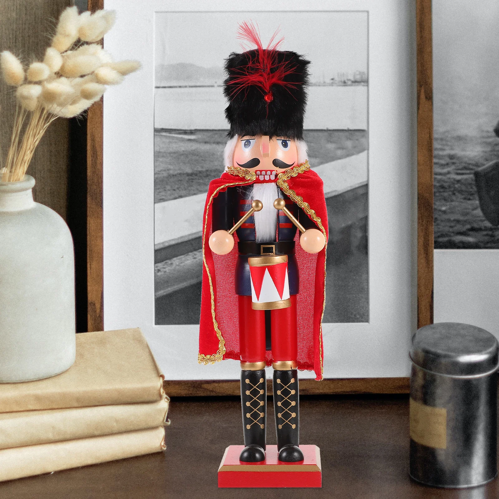 

Wooden Nutcrackers Decor Soldier nament Christmas Table Decoration Festive Home Party Xmas Mini Model Traditional Craft