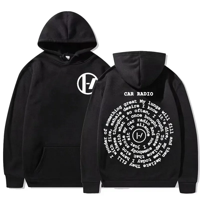 2026 Twenty One Pilots Autoradio Doppelseitig Bedruckter Hoodie Harajuku Hip Hop Oversized Sweatshirt Herren Damen Mode Lässig Gemütlich H – Detail 2