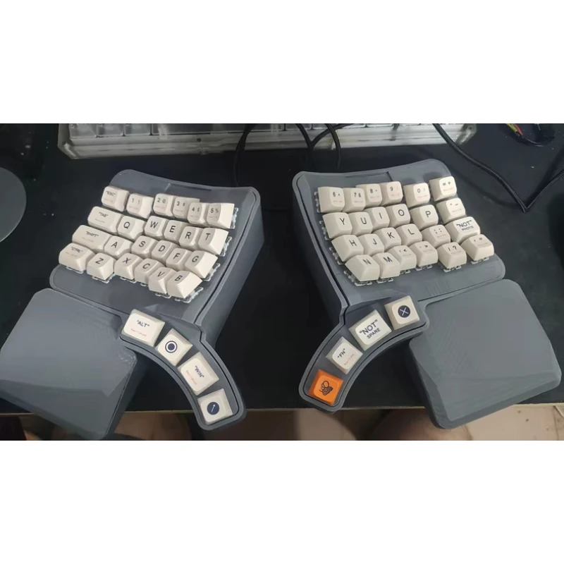

split curved keyboard 4*6 wired Hot Swap RGB E-sports Gaming Office Keyboards customized vial Ergonomics split keyboard Gift
