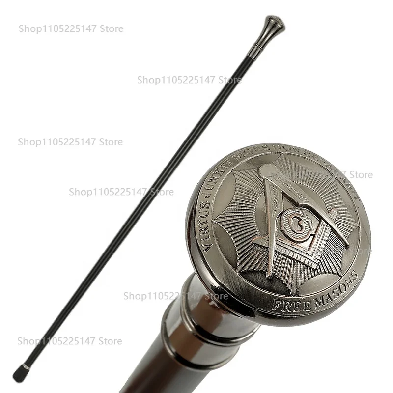 

Серебряная круглая трость для косплея, трость-костыль, защитная трость с нескользящей резиновой подошвой