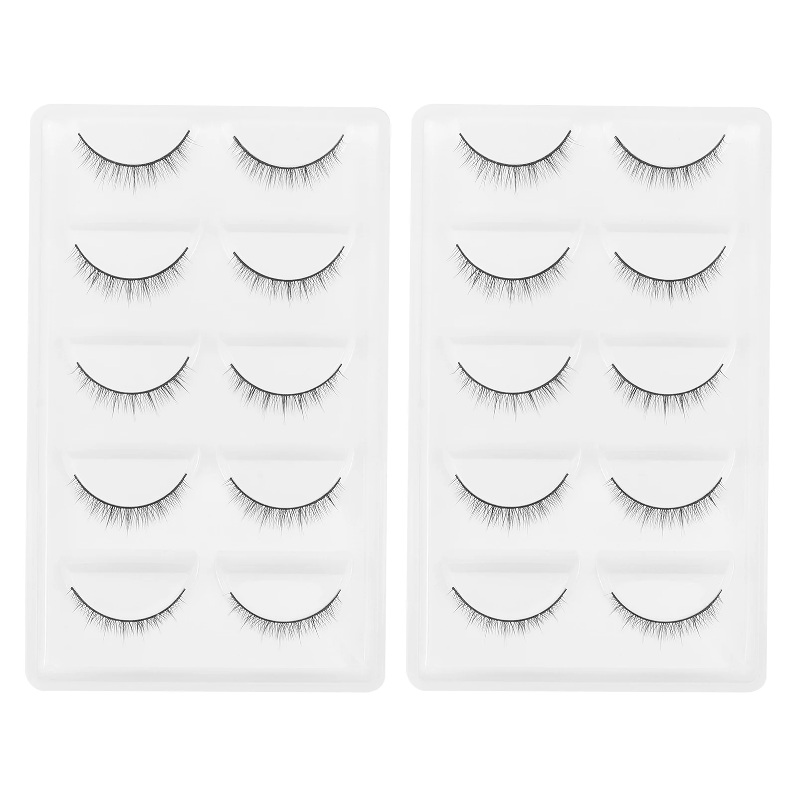 10 pares de pestañas postizas de fibra de alta calidad, maquillaje desnudo, accesorios para mujer, belleza decorativa creativa, pestañas largas y densas para uso diario