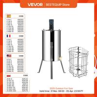 VEVOR Electric Honey Extractor 2/4 Frames Honey Spinner Extractor Stainless Steel Beekeeping Extraction Honeycomb Drum Spinner