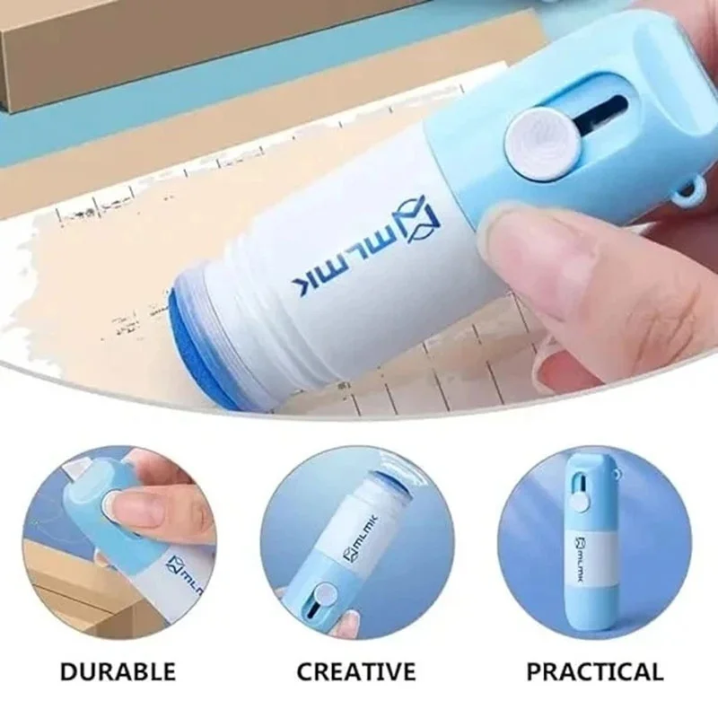 

2 In 1 Thermal Paper Eraser Correction Fluid With Unboxing Knife Anti Peep Identity Information ID Info Privacy Protector Eraser