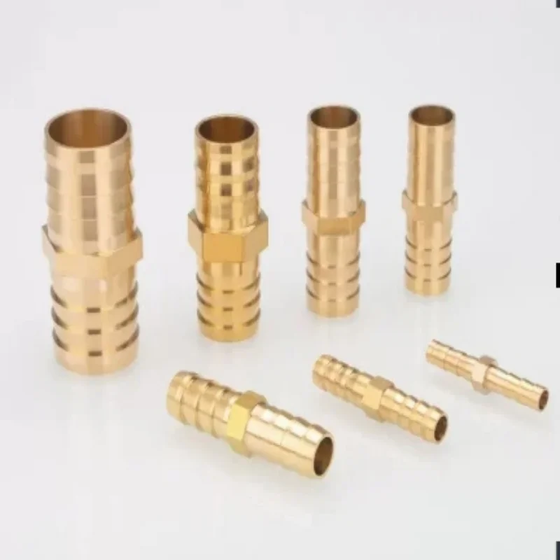 

2PCS Brass Barb Pipe FittingWay Connector for 6/8/10/12/14/16mm Hose Copper Pagoda Water Tube Fittings pneumatic connector