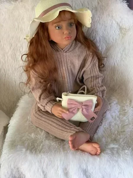 DLS Customized Limited Supply 42inch Reborn Baby Doll Aloenka With Hand-Rooted Hair DIY Part With Cloth Body