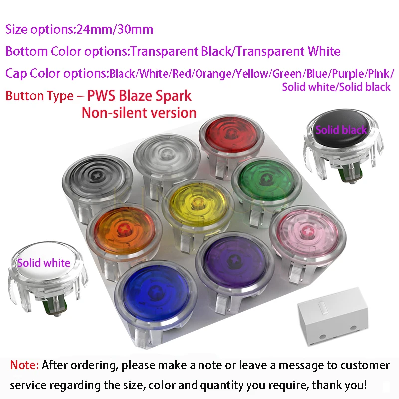 Original Punk Workshop New PWS Blaze Spark Button Not mute