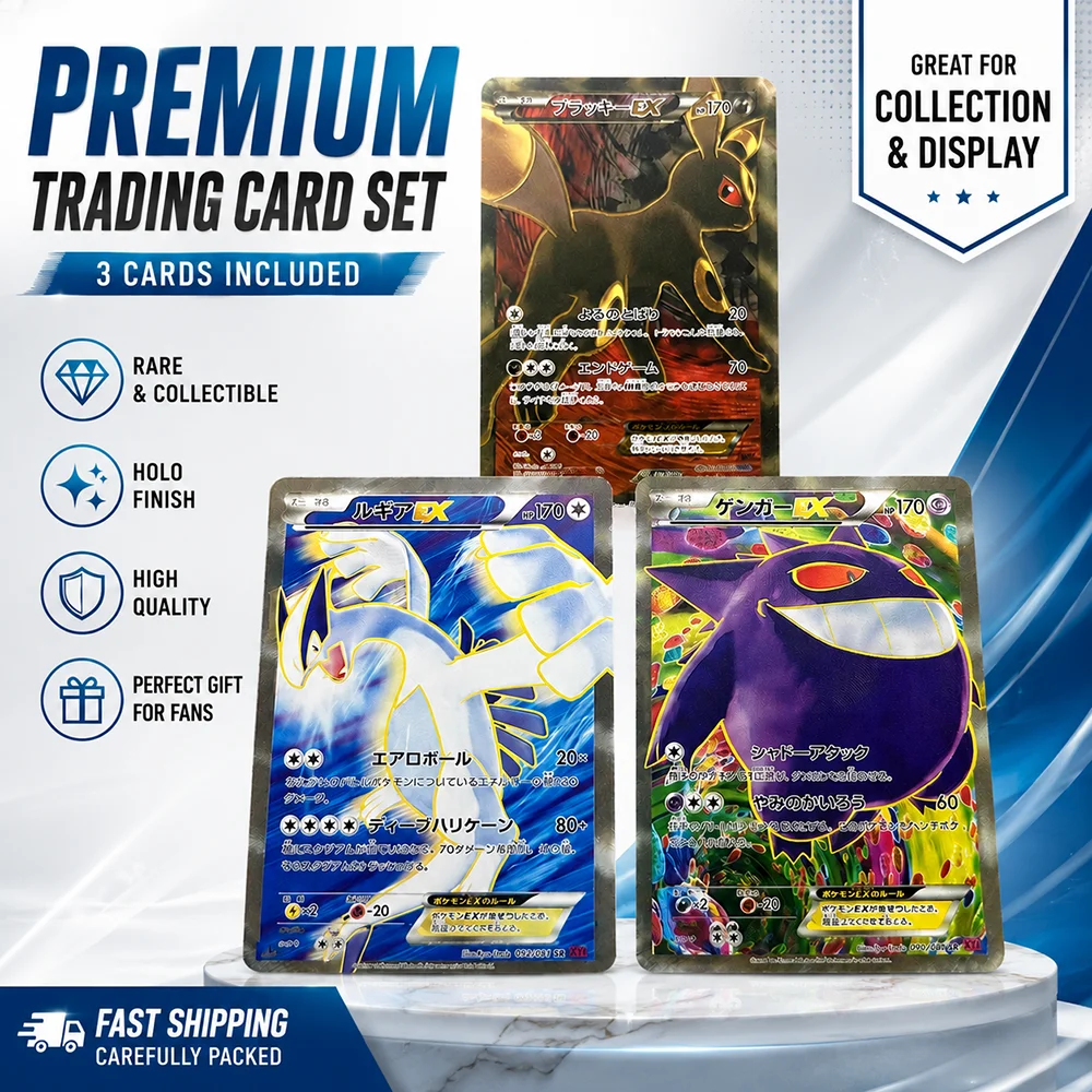 

Anime PTCG Umbreon Lugia Gengar EX Style Trading Card Set Holo Foil Collectible Battle Cards Rare Flash Card Collection Gift